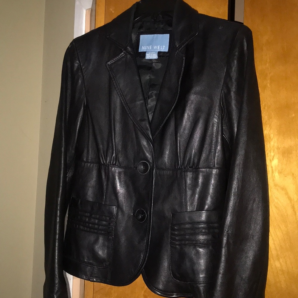 Nine West leather blazer